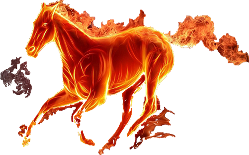 flaming horse